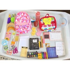 Our Generation School Accessory Set Plus Lets Do Lunch Food for Dolls